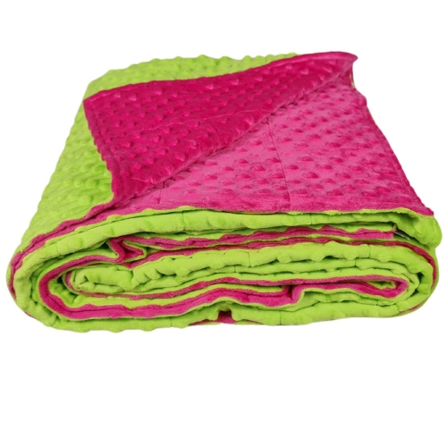 Therapeutische sensorisch Gewichtsdecke - Pink + Lemon - Minky + Minky
