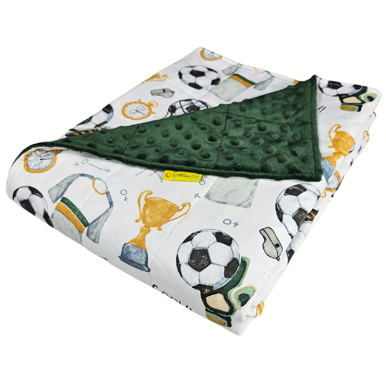 Gewichtete - Baumwolle + Minky - Futbol