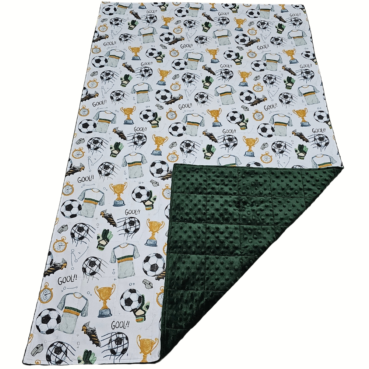 Gewichtete - Baumwolle + Minky - Futbol