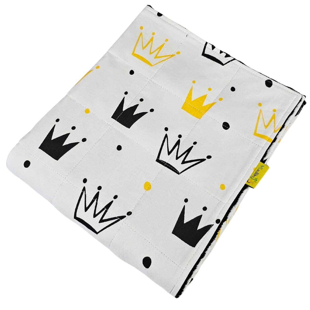 Kronen - Baumwolle + Pelz - Gewichtete Steppdecke, therapeutisch