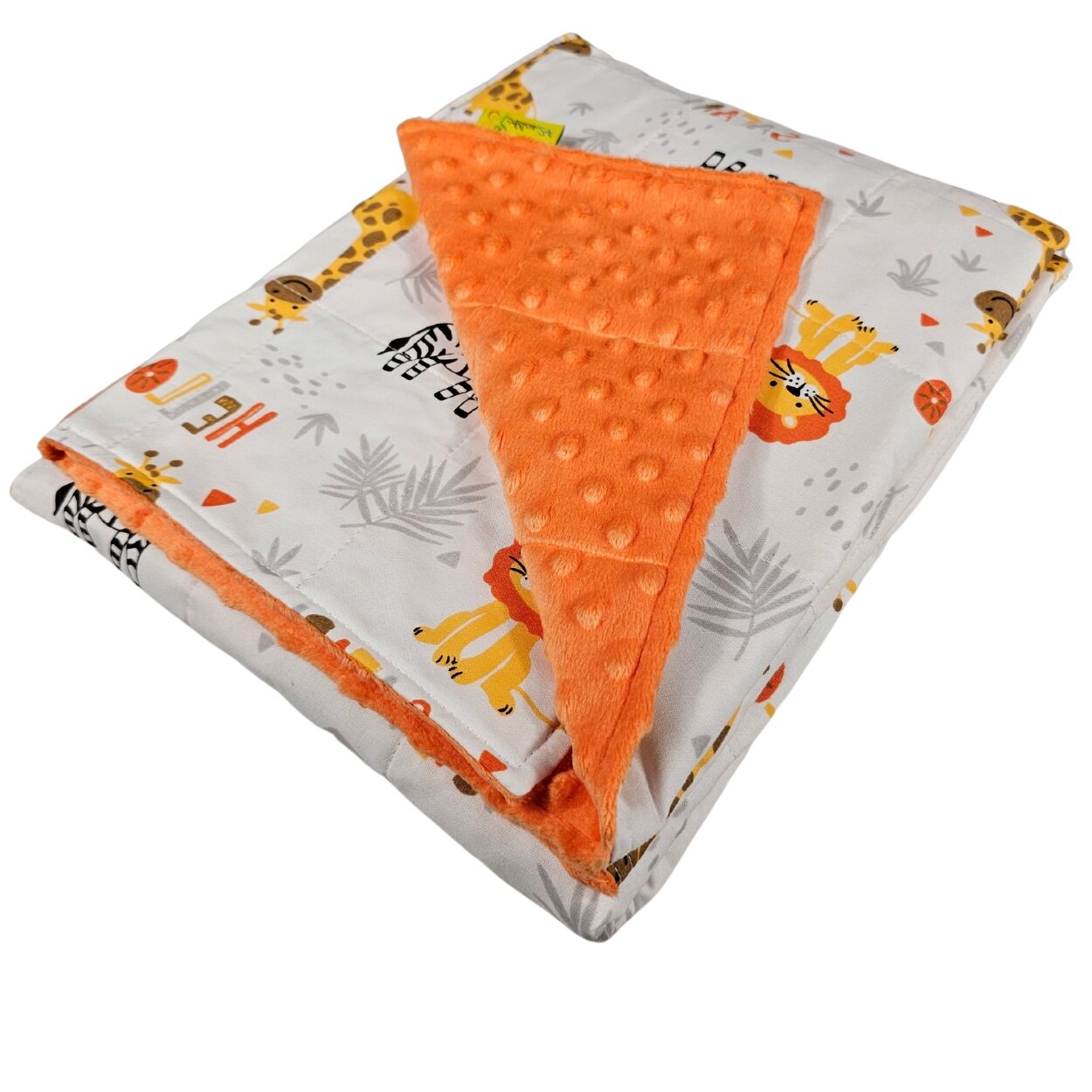 Gewichtsdecke - Baumwolle + Minky - Safari